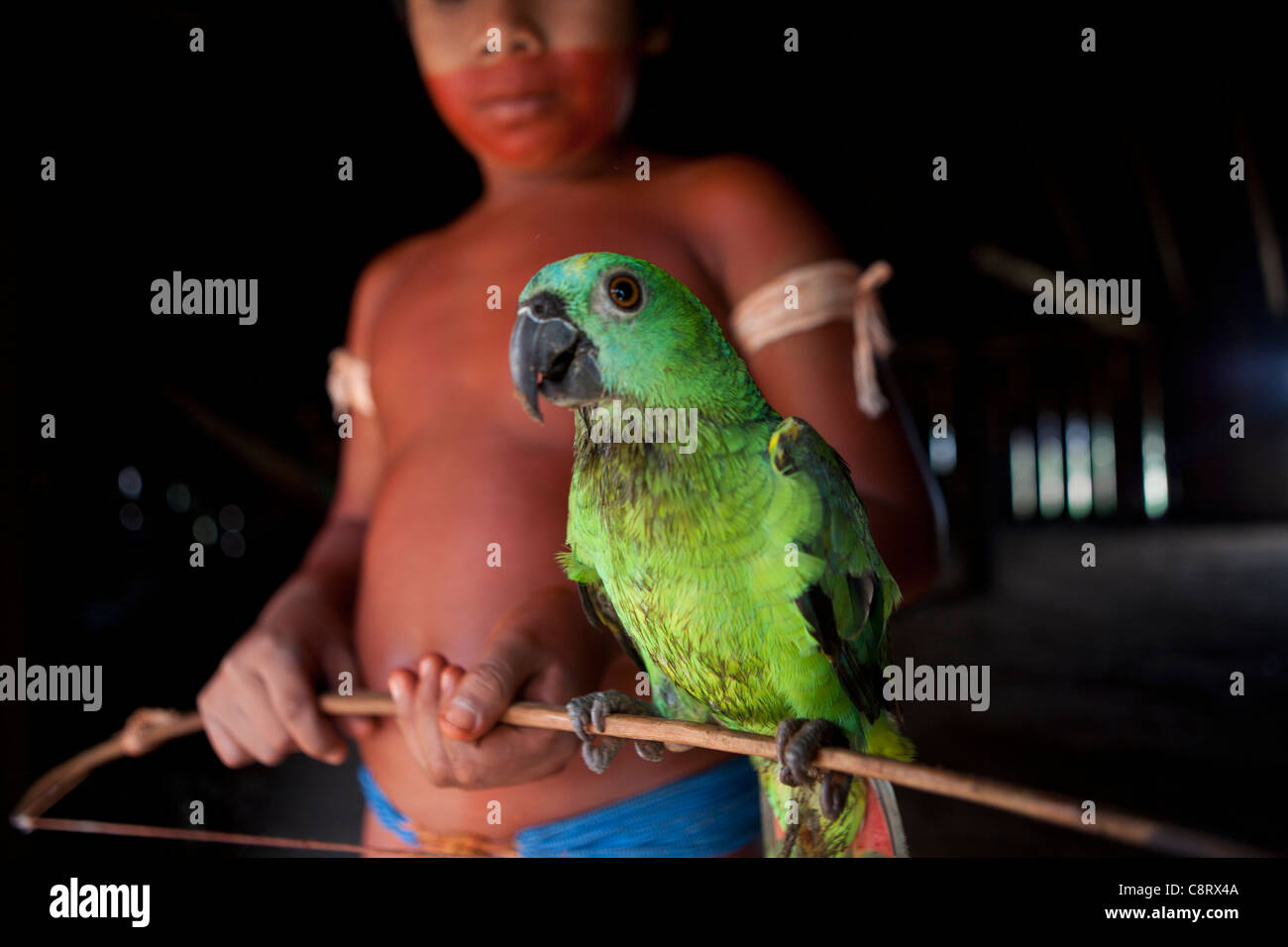 Xingu indiani nel Amazone, Brasile Foto Stock