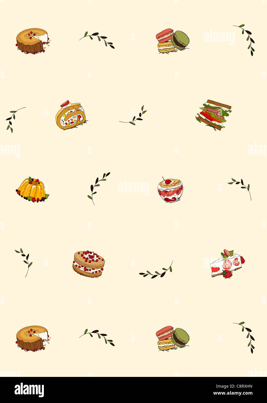 Food Icon Set Foto Stock