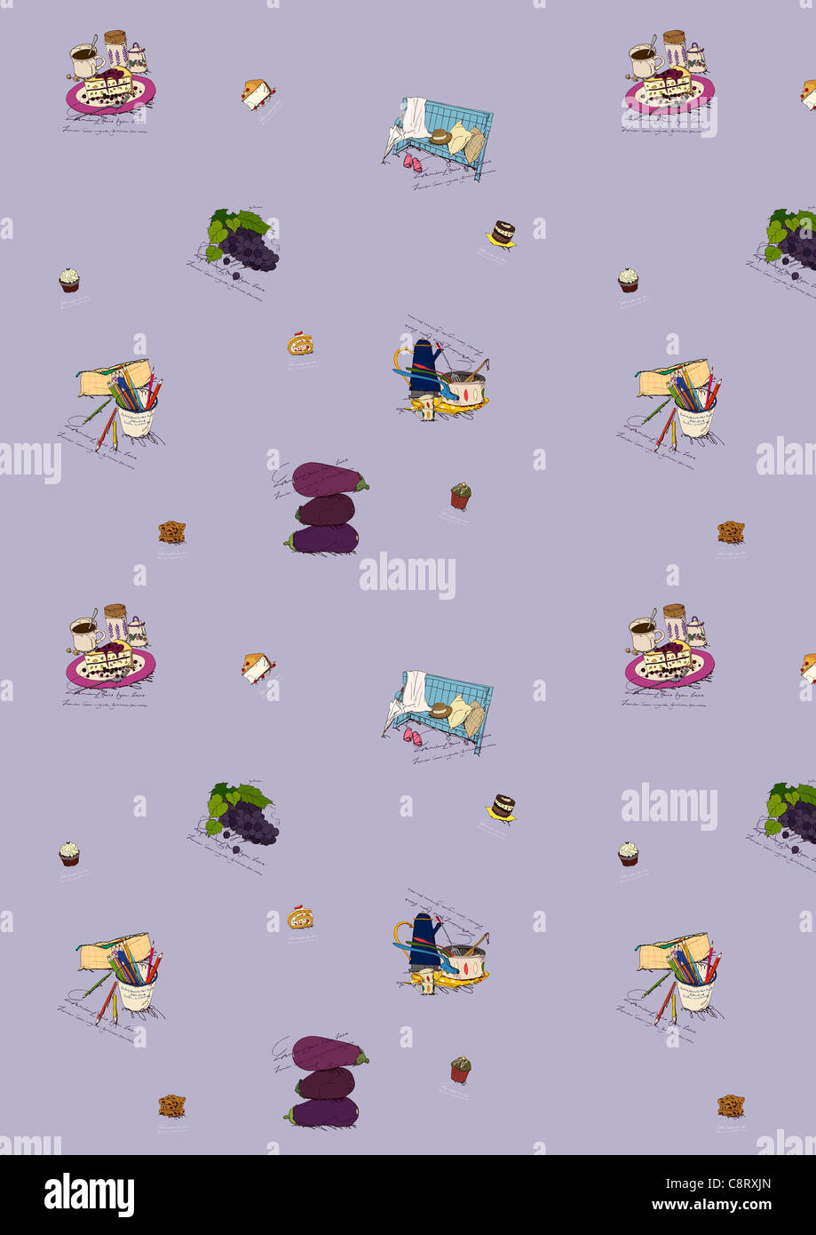 Food Icon Set Foto Stock