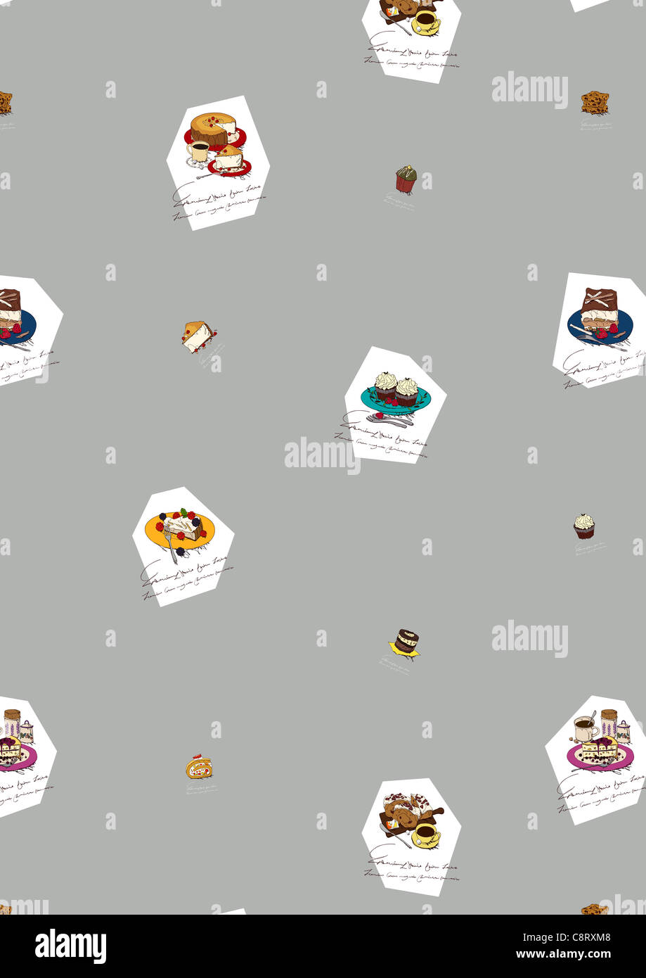 Food Icon Set Foto Stock