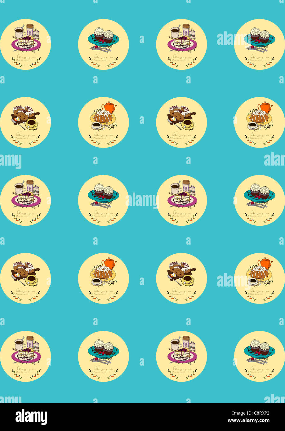 Food Icon Set Foto Stock