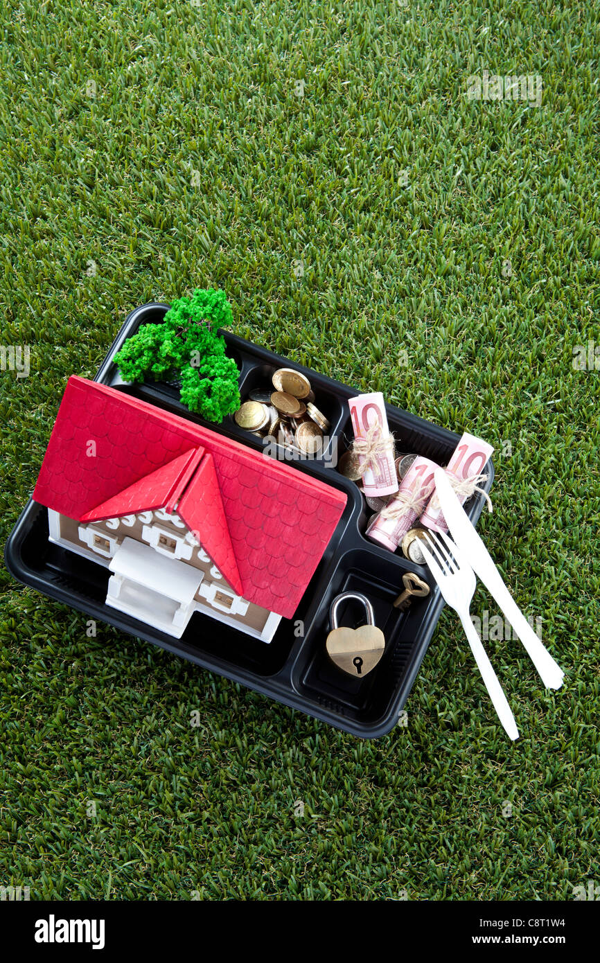 Rappresentazione Modello concetto di casa di proprietà Foto Stock