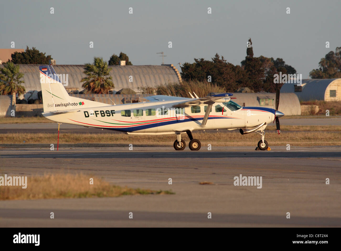 Cessna 208B Grand Caravan aeromobile a motore singolo gestito da Swisphoto Foto Stock