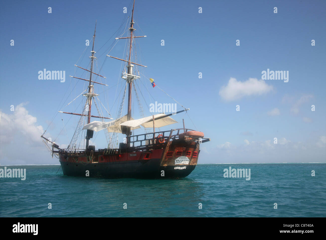 Replica del capitano pirata Morgan, colombia Foto Stock