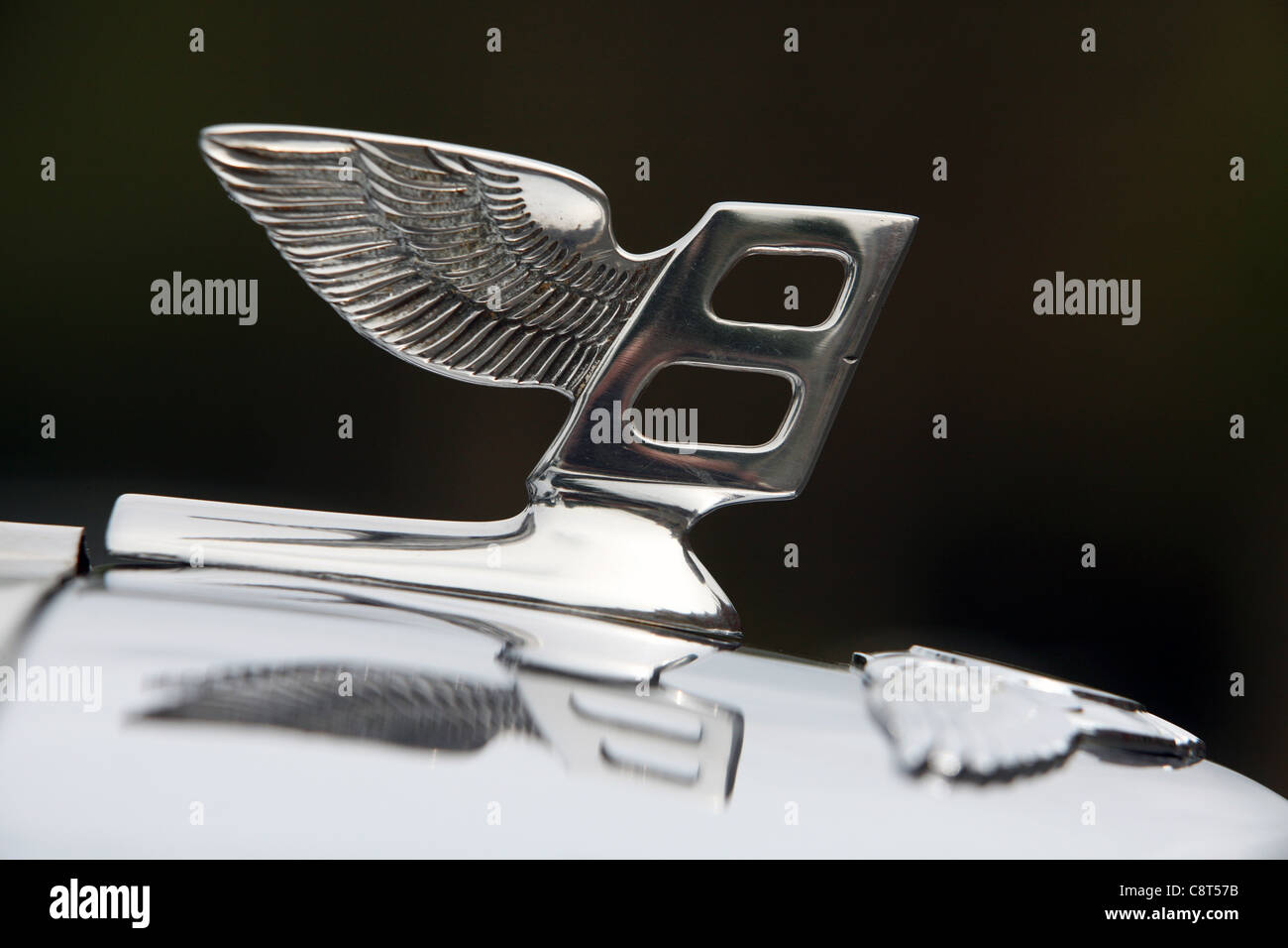 Logo su un vintage Bentley auto. Foto Stock