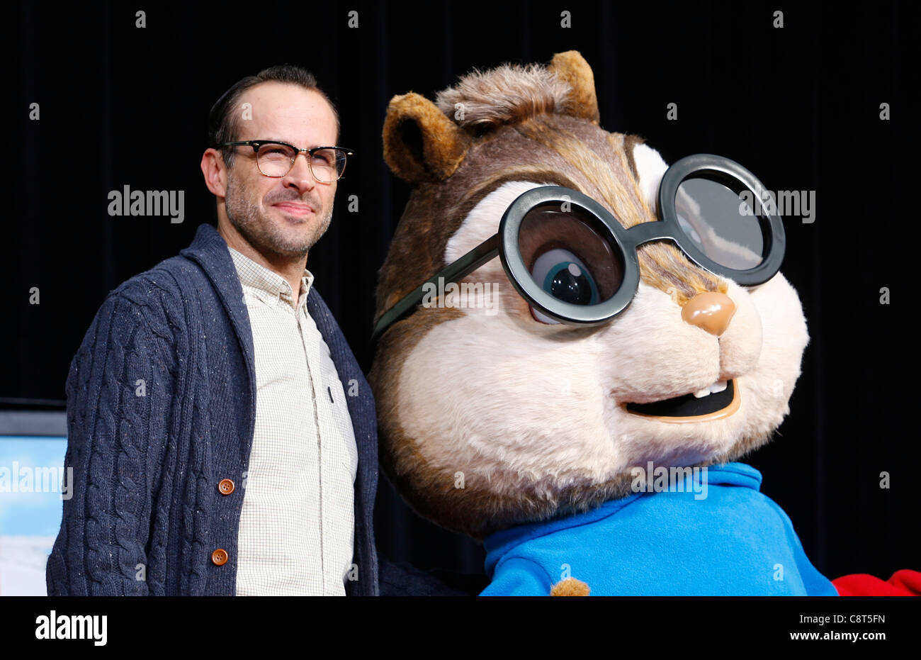 JASON LEE & SIMON ALVIN & THE chipmunks di canto & cerimonia footprint di LOS ANGELES CALIFORNIA USA 01 Novembre 2011 Foto Stock