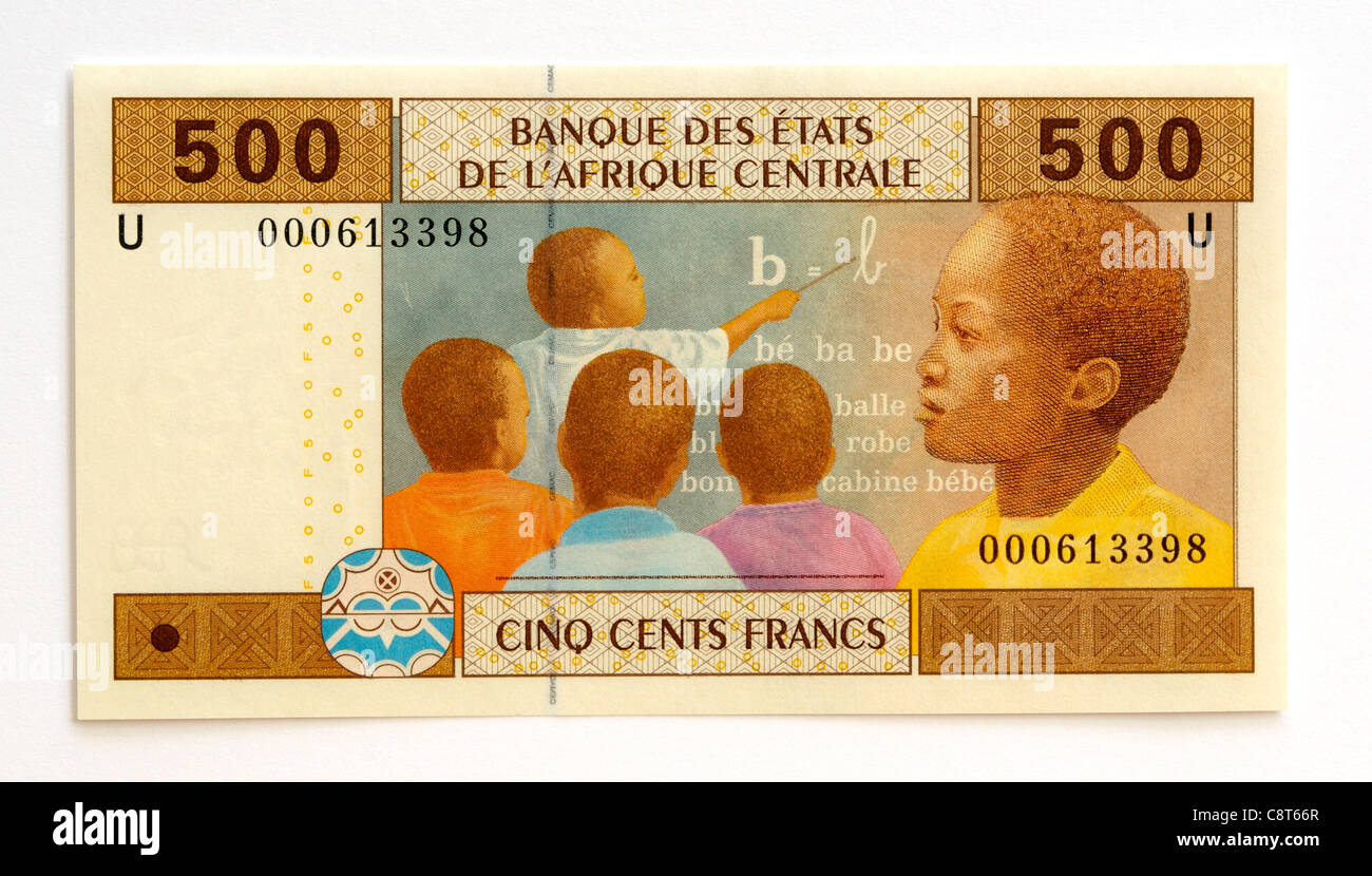 Camerun 500 Cinquecento Franc Bank nota. Foto Stock