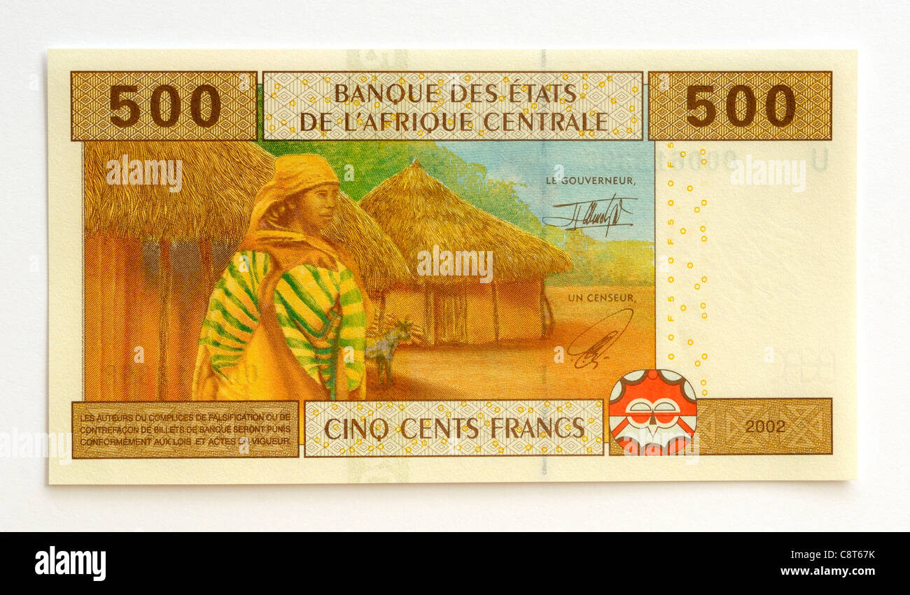 Camerun 500 Cinquecento Franc Bank nota. Foto Stock