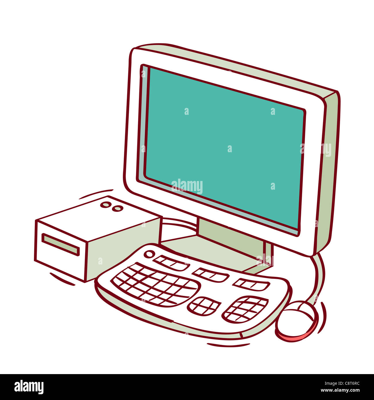 Illustrazione delle periferiche del computer Foto Stock