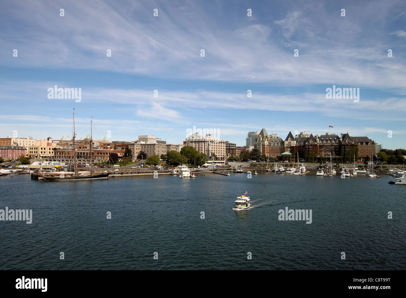 Victoria BC Canada Inner Harbour Downtown skyline della città Foto Stock