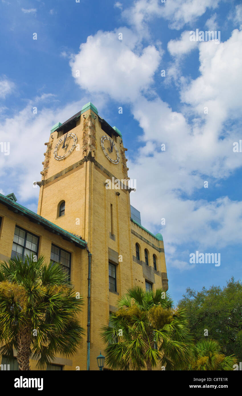 Stati Uniti d'America, Georgia, Chatham County , Savannah, della torre del Municipio Foto Stock