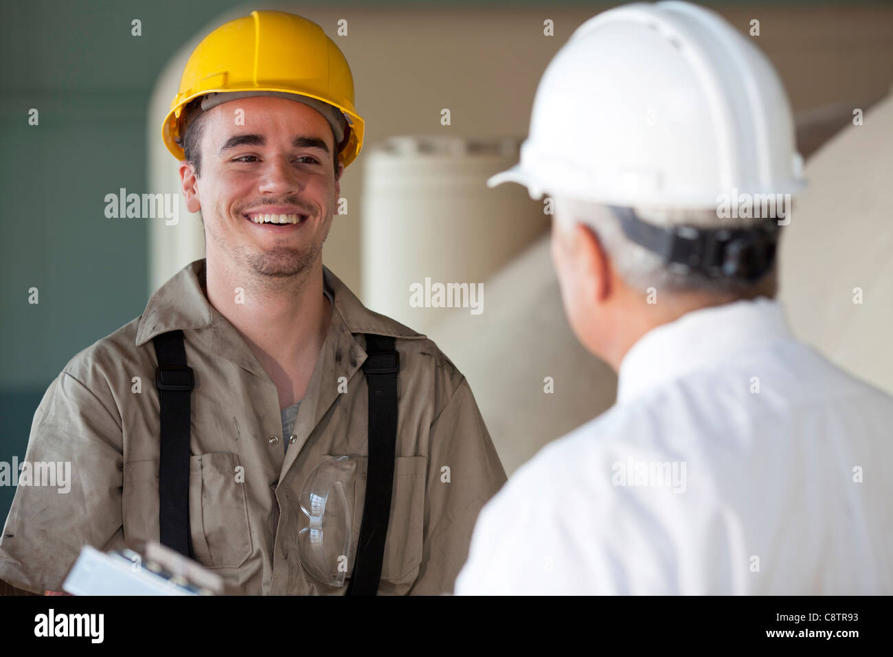 Stati Uniti d'America, Nuovo Messico, Santa Fe, lavoratore manuale e manager Foto Stock