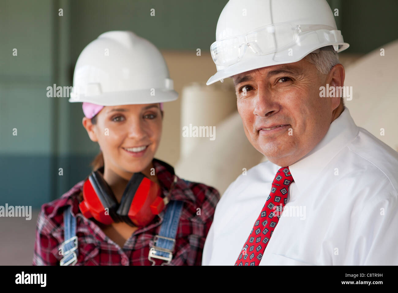 Stati Uniti d'America, Nuovo Messico, Santa Fe, Ritratto di lavoratore manuale e manager Foto Stock