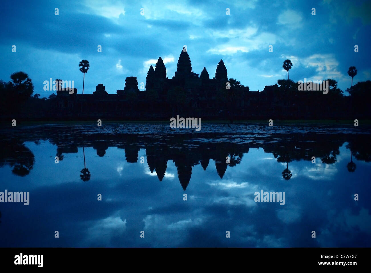 Angkor Wat all'alba Foto Stock