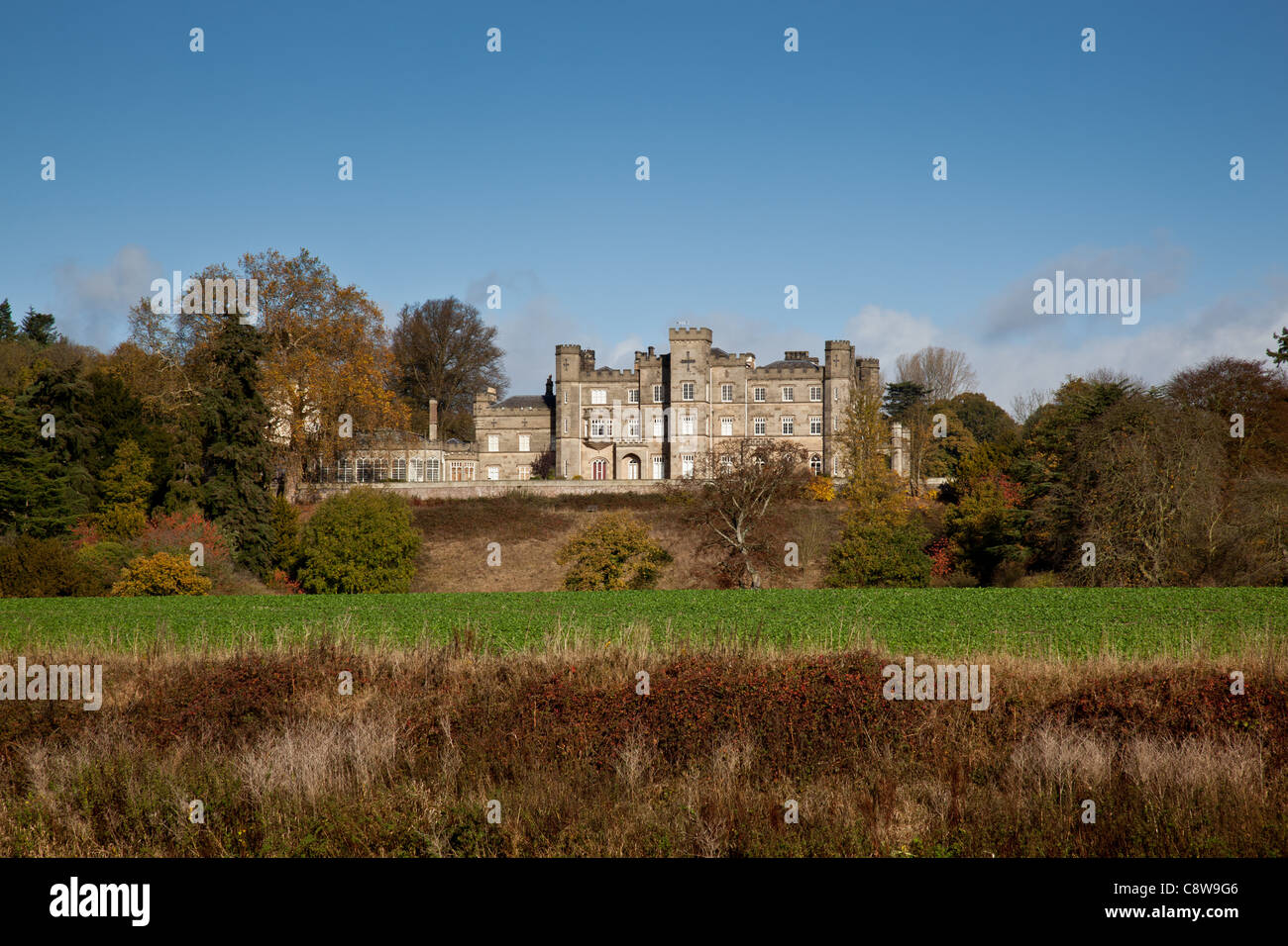 Apley Hall sulle rive del fiume Severn, nei pressi di Bridgnorth, come sen dal Severn modo diritto del pubblico di modo Foto Stock