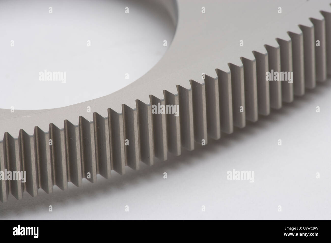 Tornio CNC lavorati con precisione l'ingranaggio cilindrico a denti dritti dettaglio per l'uso nell'industria aeronautica Foto Stock