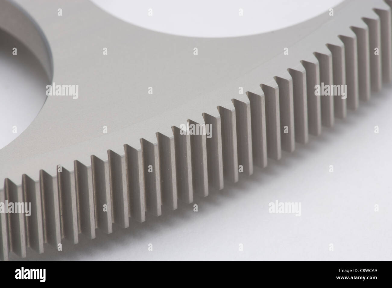Tornio CNC lavorati con precisione l'ingranaggio cilindrico a denti dritti dettaglio per l'uso nell'industria aeronautica Foto Stock