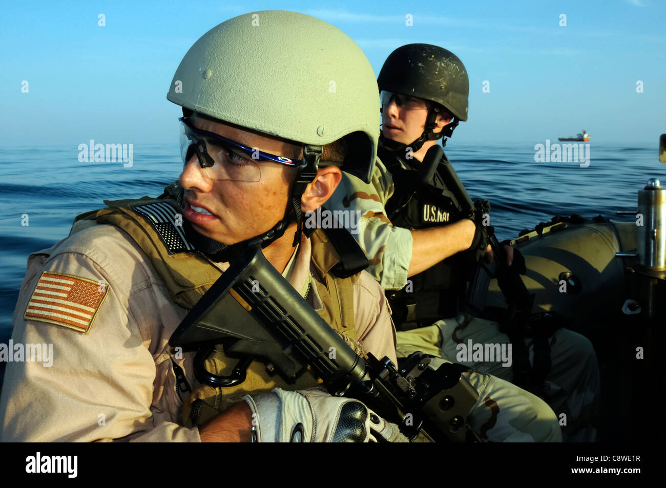 Task Force 151, una task force multinazionale istituito per condurre contro-operazioni di pirateria al largo della Somalia. Foto Stock