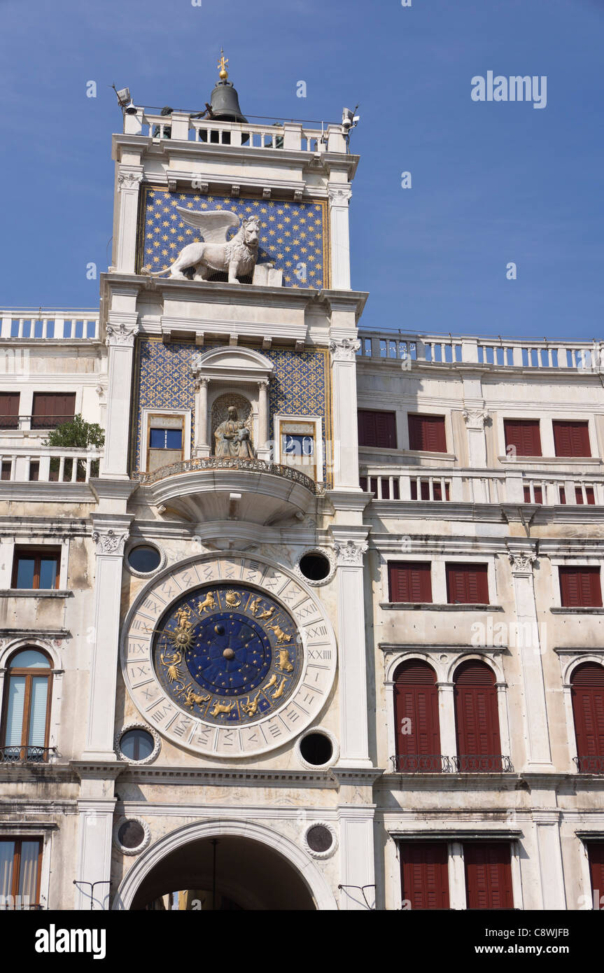 Venezia - l'Orologio Astrologico, San Marco. Foto Stock