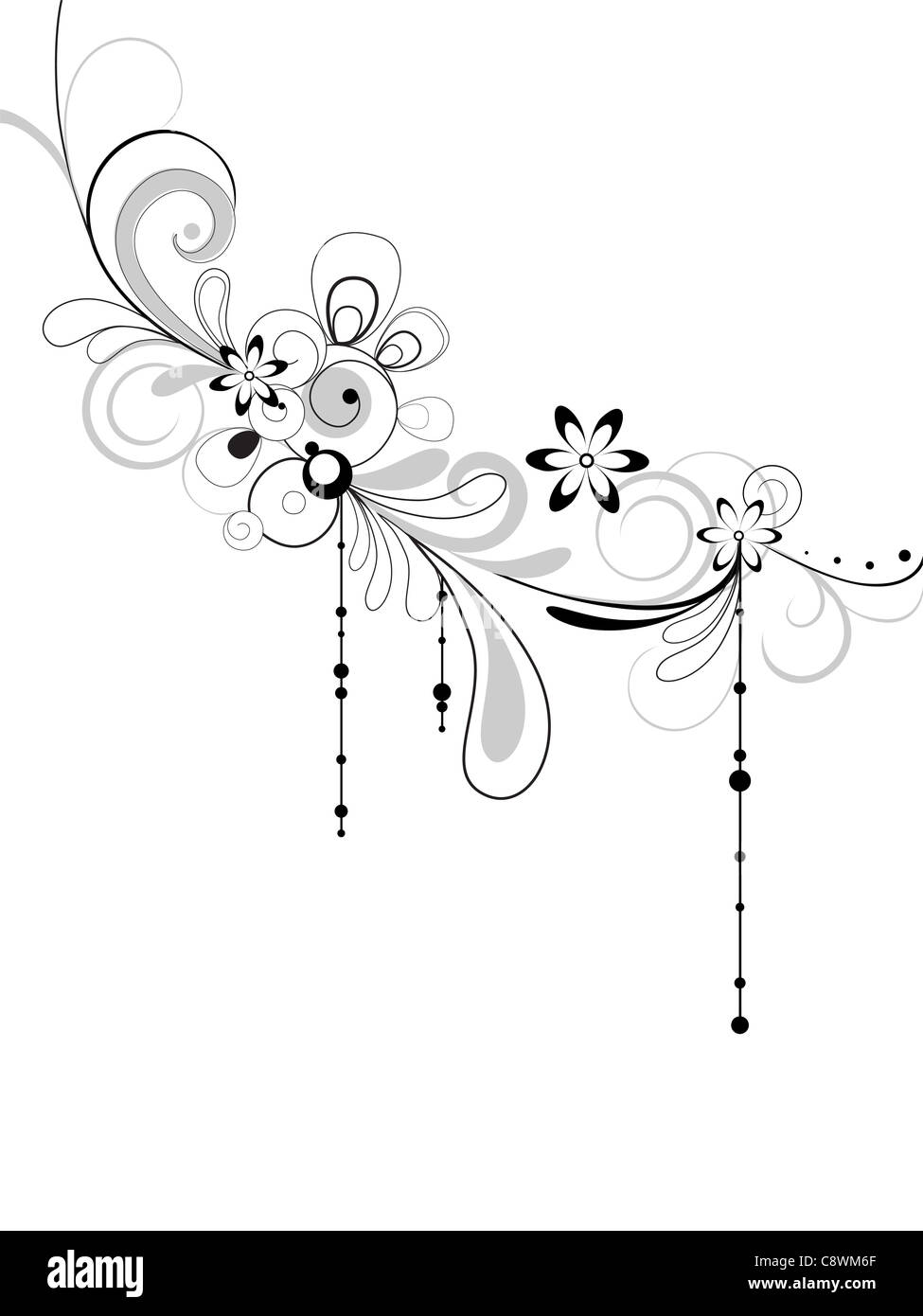 Disegno floreale Foto Stock