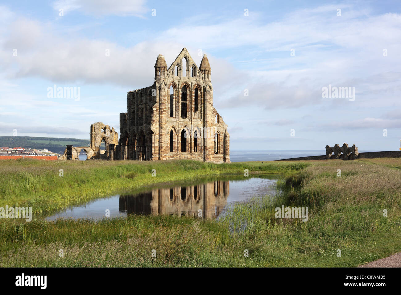 Whitby Abbey, East Yorkshire Costa, Giugno 2011 Foto Stock