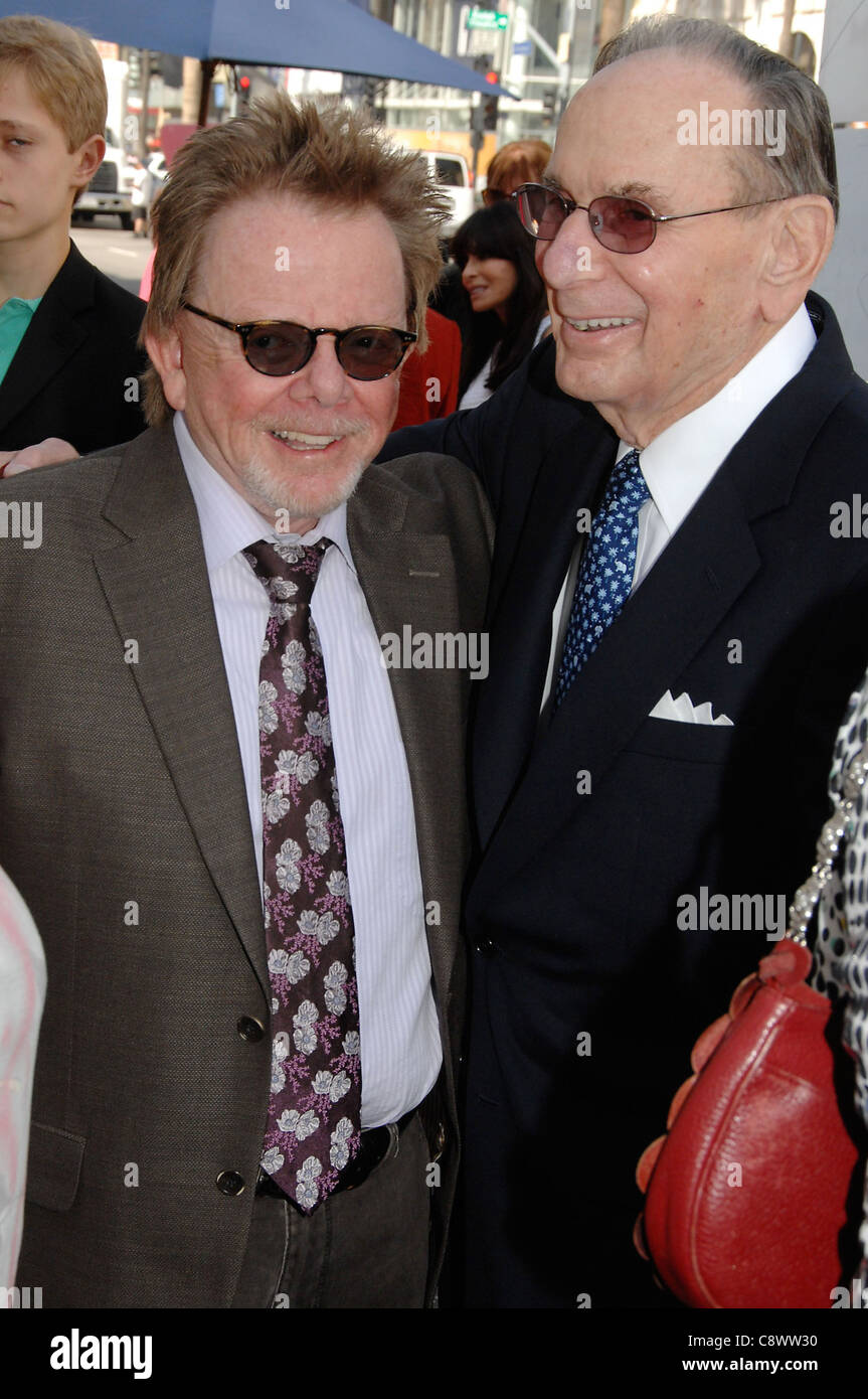 Paul Williams, Hal David alla cerimonia di induzione per la stella sulla Hollywood Walk of Fame Cerimonia per Hal David, Hollywood Foto Stock