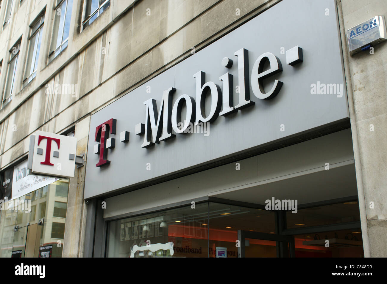 T-Mobile shop segno Foto Stock