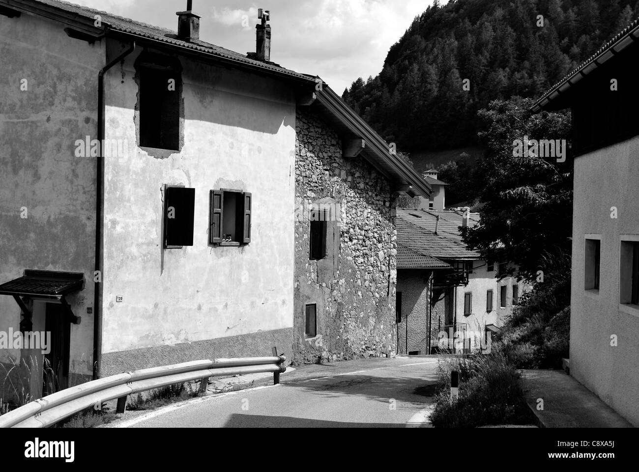 Villaggio di montagna in Trentino Alto Adige Foto Stock