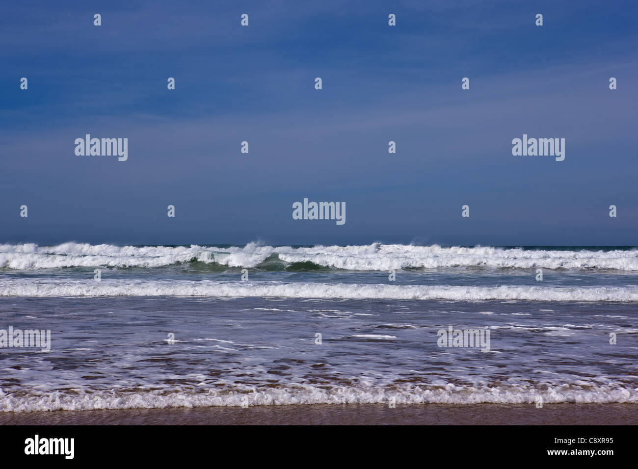 Watergate Bay onde, Cornwall Foto Stock
