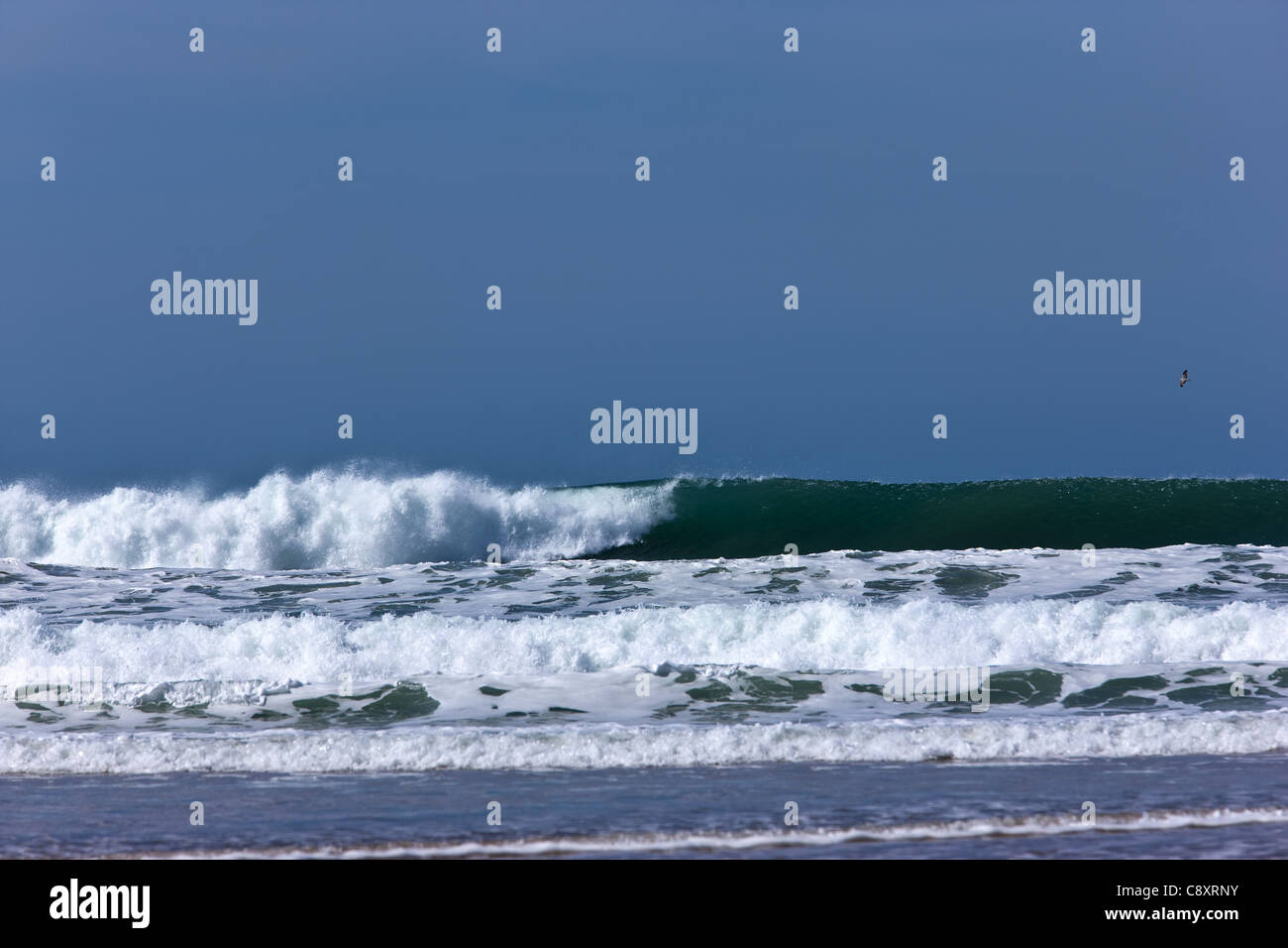 Watergate Bay onde, Cornwall Foto Stock