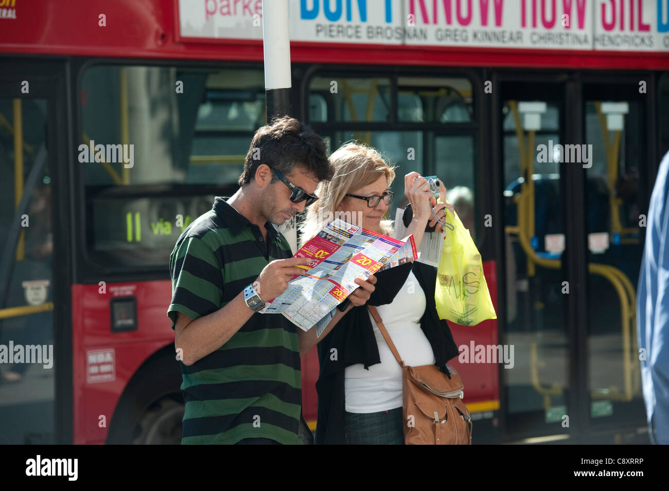 I turisti nel centro di Londra Foto Stock