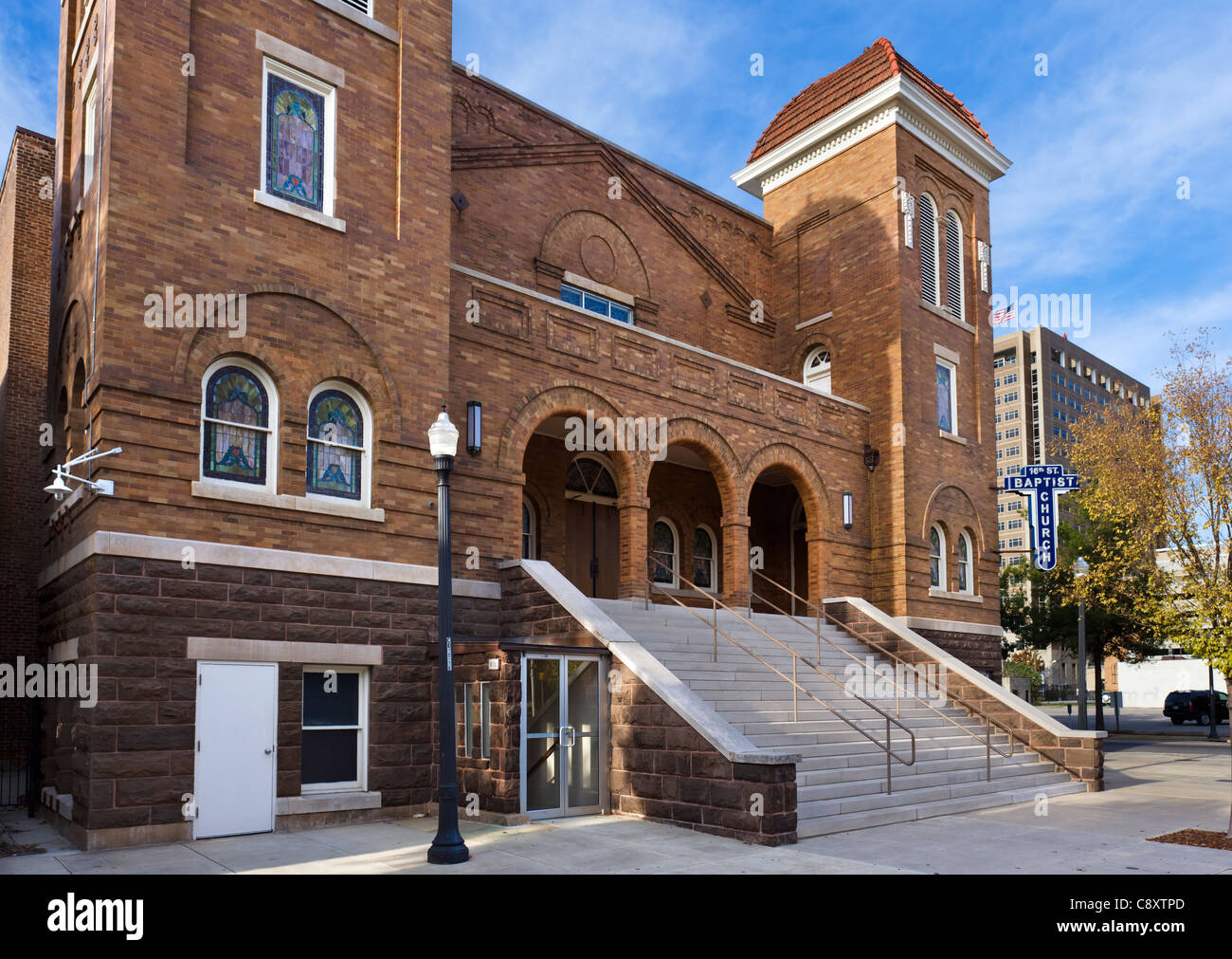 La 16th Street Chiesa Battista, centro del movimento per i diritti civili di Birmingham, Alabama, STATI UNITI D'AMERICA Foto Stock