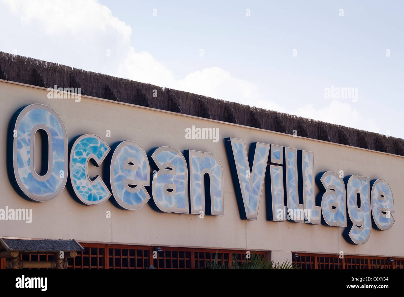 Dettaglio di Ocean Village entrata a Gibilterra. Foto Stock