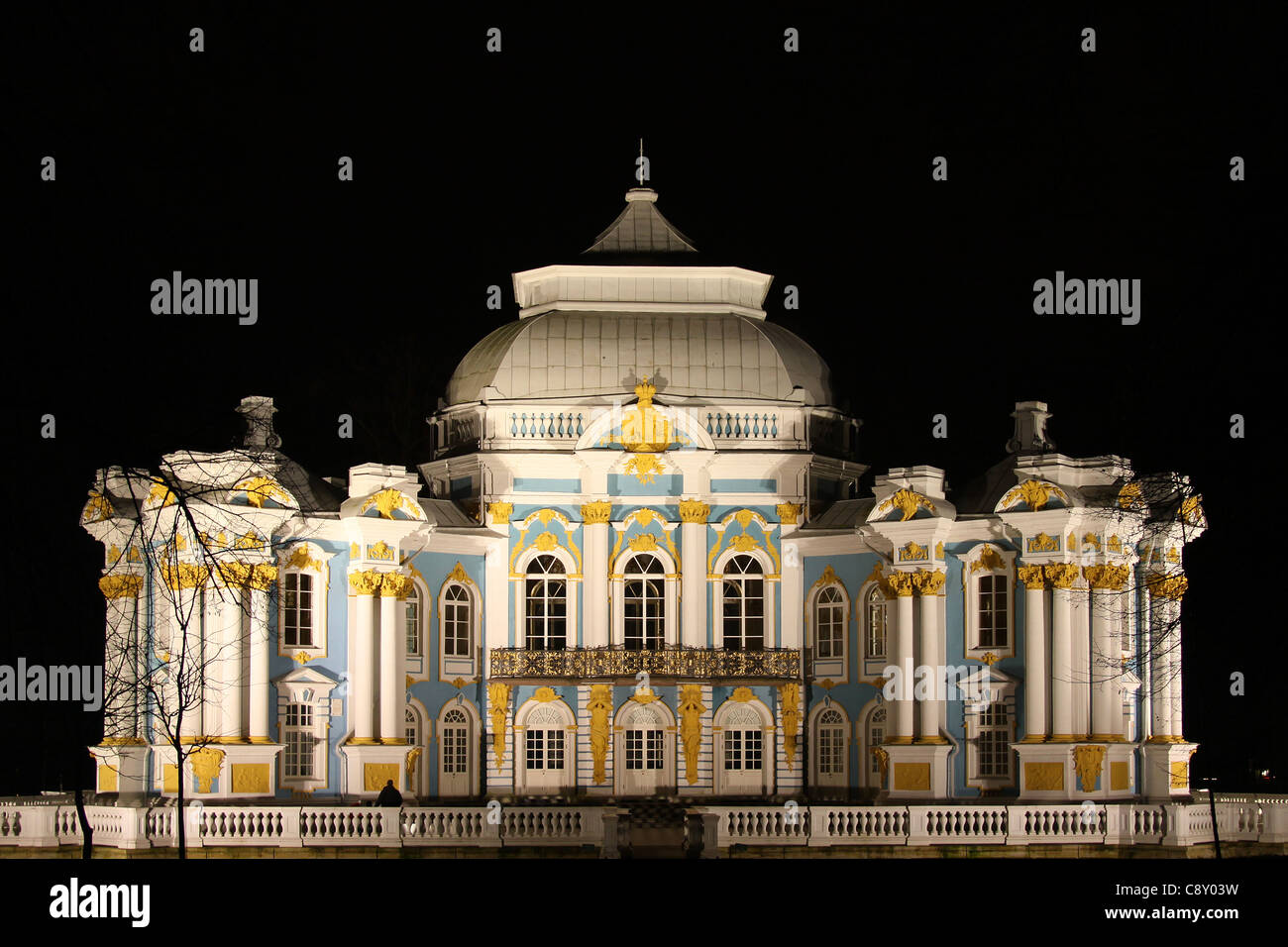 L'Eremo di notte. Russo in stile barocco. Il Catherine Park, Pushkin, San Pietroburgo Foto Stock