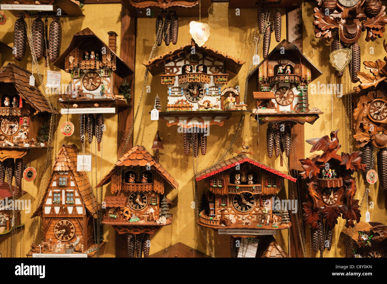 In Germania, in Baviera, la Strada Romantica, Rothenburg ob der Tauber, Kathe G. Wohlfart Shop di Natale Display interno Foto Stock