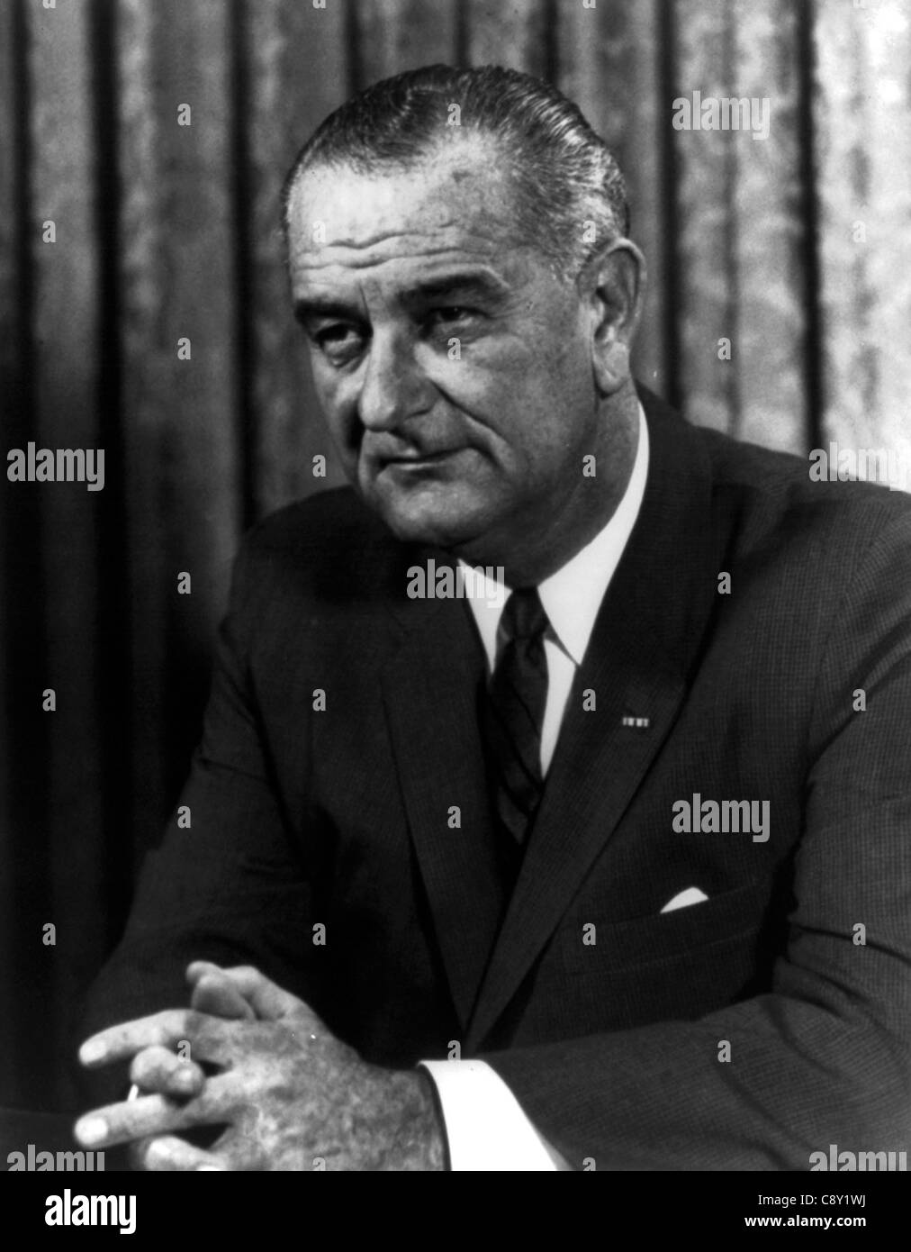 Lyndon B. Johnson Lyndon Baines Johnson, a cui spesso viene fatto riferimento come LBJ, fu il trentaseiesimo Presidente degli Stati Uniti (1963-1969) Foto Stock