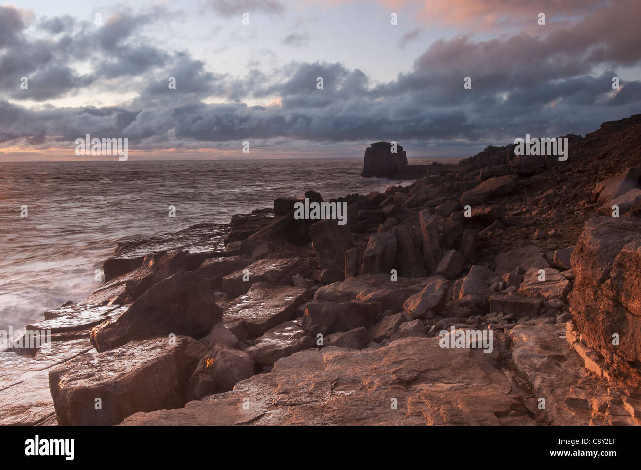 Il pulpito Rock al tramonto Foto Stock
