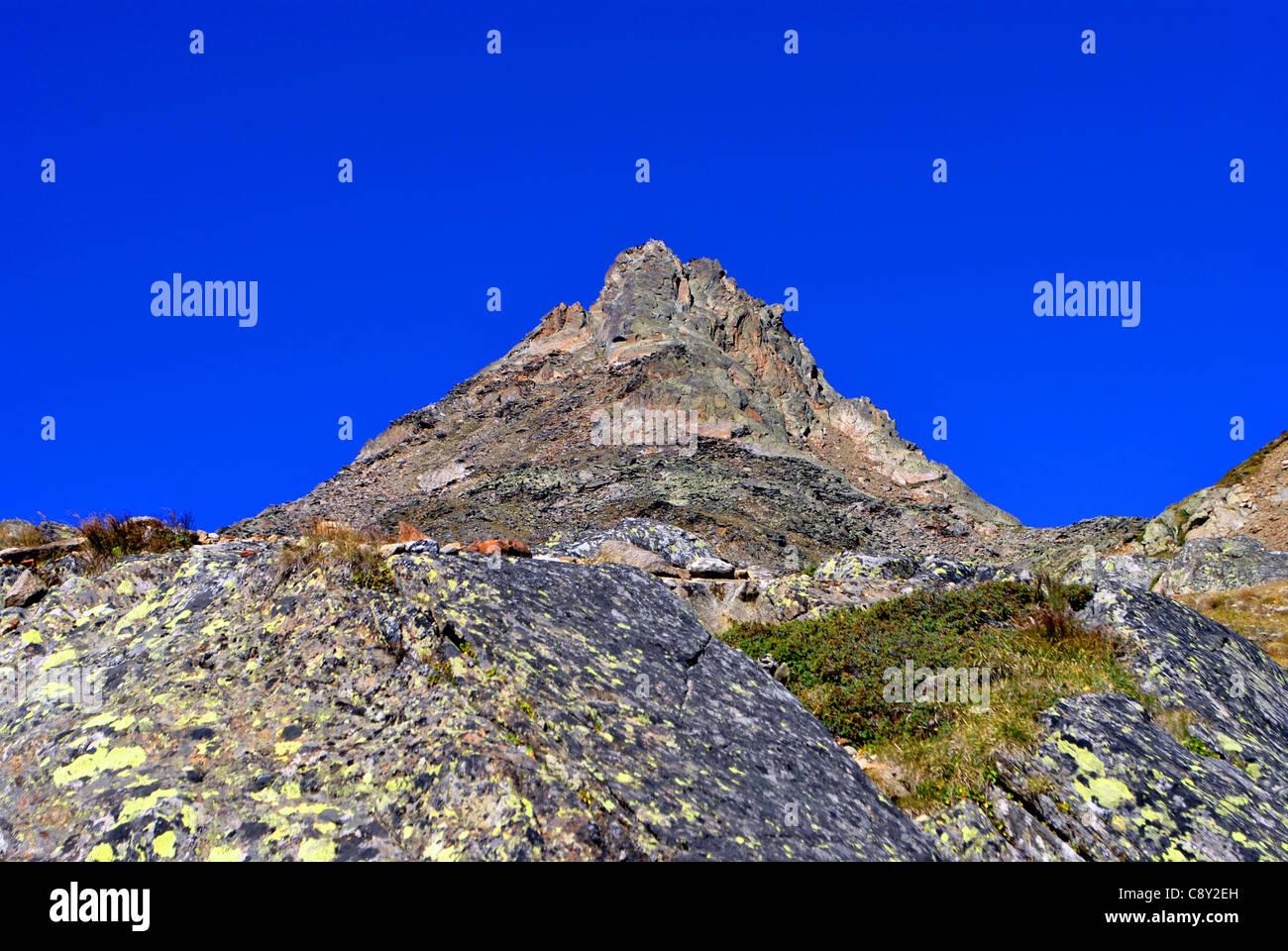 Paesaggio dal Tirolo. Vista sulla Val Senales in Italia, Foto Stock