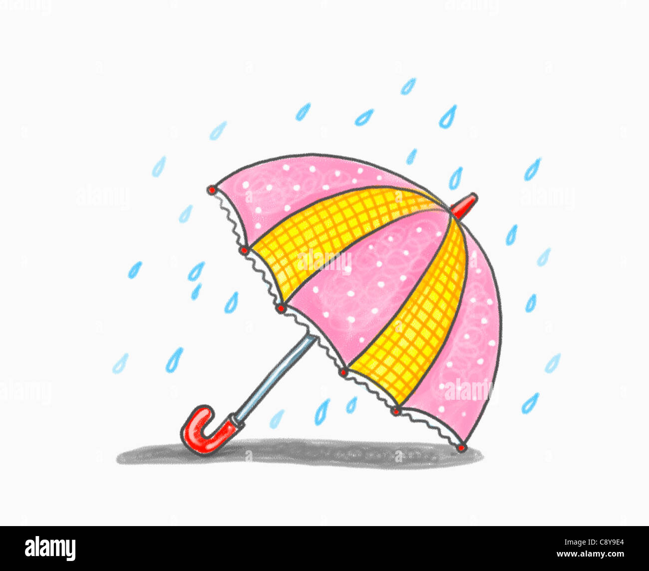 Disegno di un ombrello Foto stock - Alamy