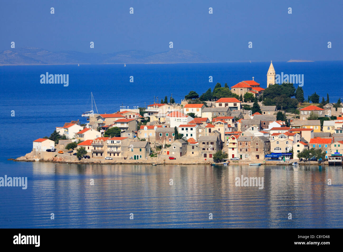 Primosten città in Croazia Foto Stock