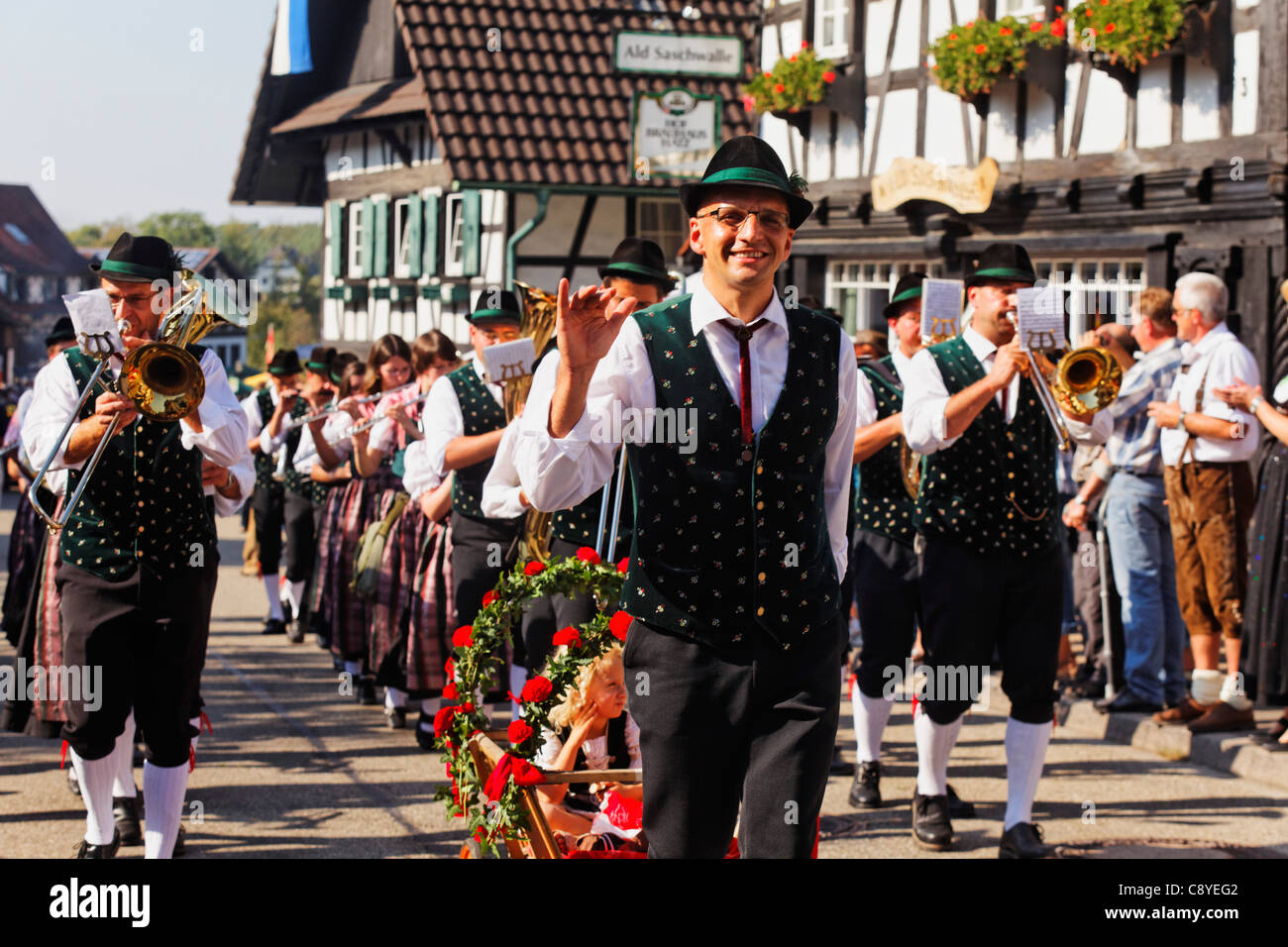 Harvest Festival, Sasbachwalden, Foresta Nera, Germania Foto Stock