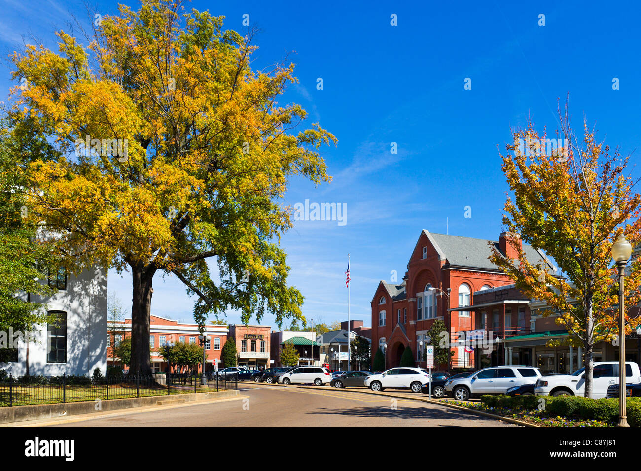 Courthouse Square nel centro storico di Oxford, Mississippi, STATI UNITI D'AMERICA Foto Stock