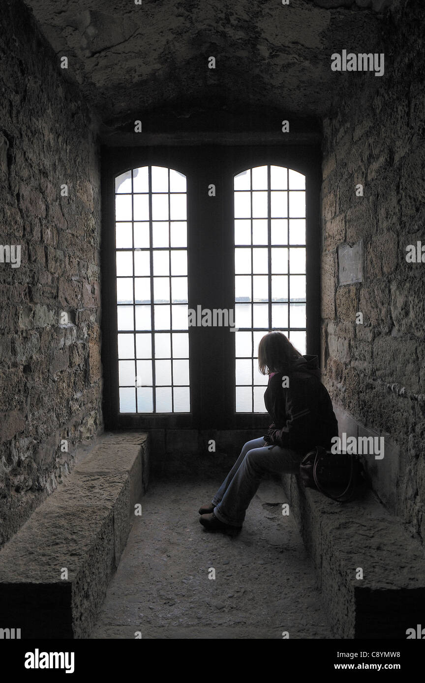 Camera all'interno di Caernarfon Castle gwynedd north Wales UK Foto Stock