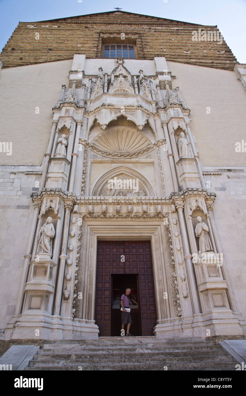 Ancona Italia - Chiesa di San Francesco alla scala, del XV secolo, portale da Giorgio Orsini da Sebenico. Foto Stock