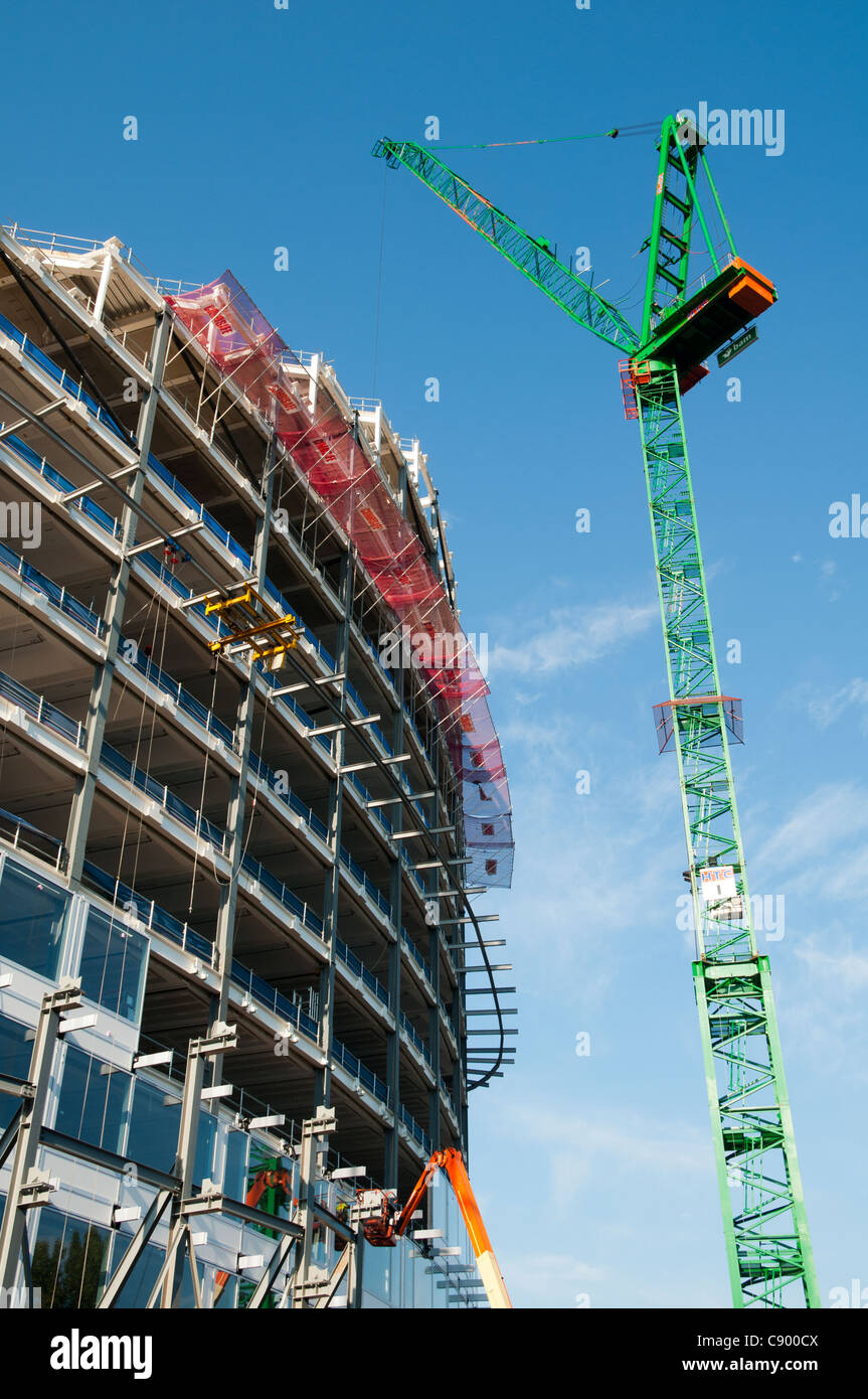 La nuova società Co-Operative sede in costruzione presso il Noma di sviluppo. Miller Street, Manchester, Inghilterra, Regno Unito. Foto Stock