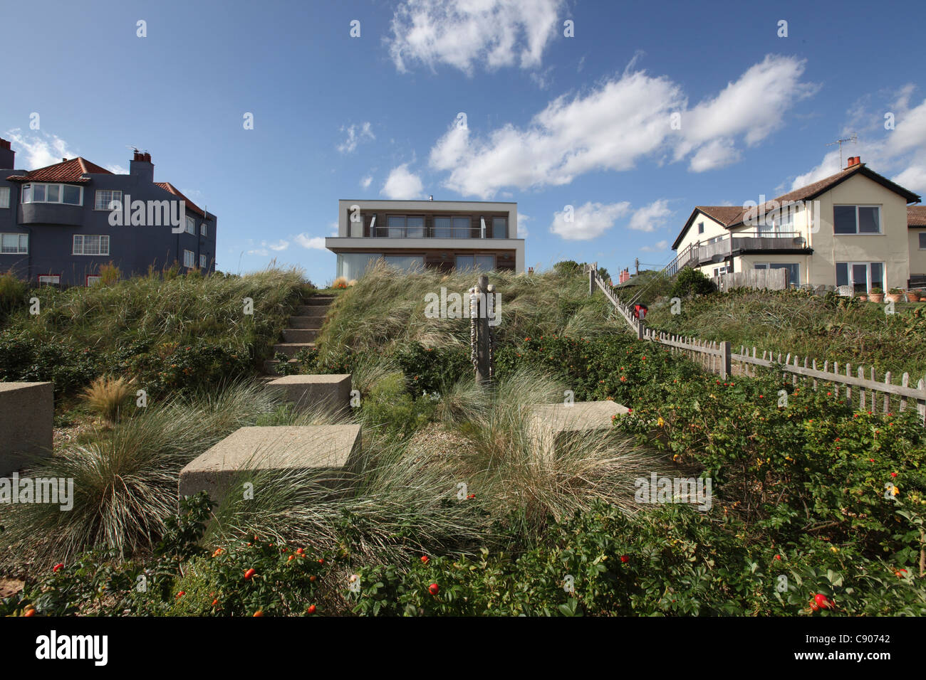 Regno Unito casa moderna, Thorpeness, Suffolk, Regno Unito Foto Stock