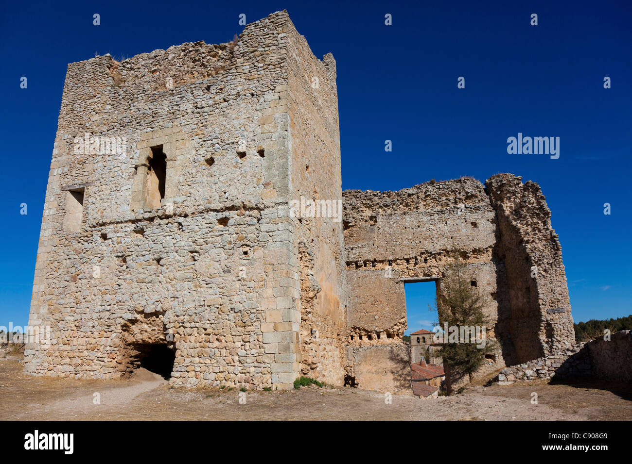 Castello di Calatañazor, Soria, Castilla y Leon, Spagna Foto Stock