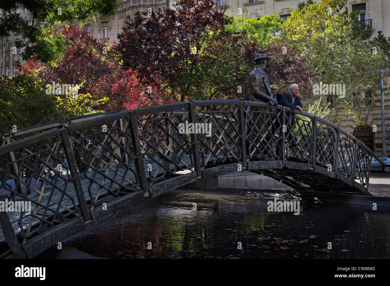 Imre Nagy monumento a Budapest Foto Stock