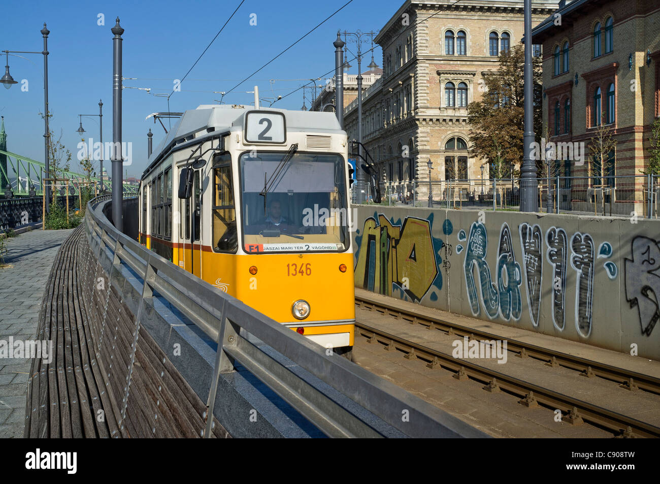 Tram, Budapest Foto Stock