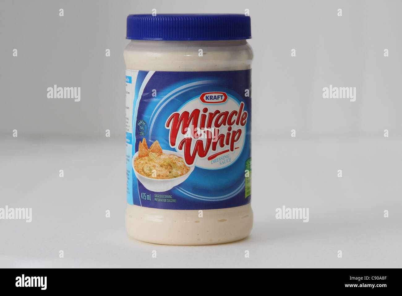 La maionese mayo jar insalubre di grasso Foto Stock